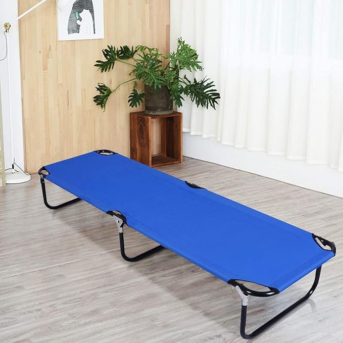 Gymax Folding Camping Cot Portable Sleeping Cot Ultra Lightweight Heavy Duty Bed for Adults Indoor &amp Outdoor Use 300 lbs