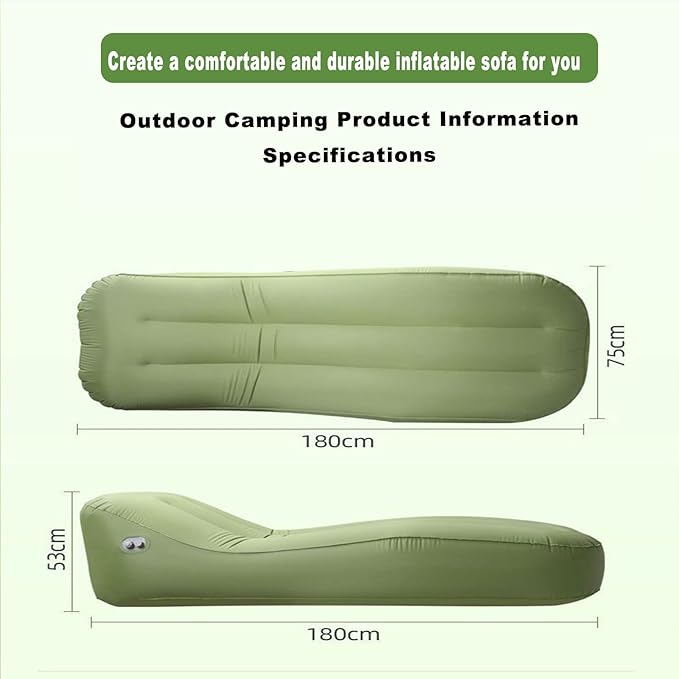 Inflatable Mattress Outdoor Single-Person Portable One-Button Automatic Inflatable Leisure Cushion Suitable for Outdoor Camping Camping Family