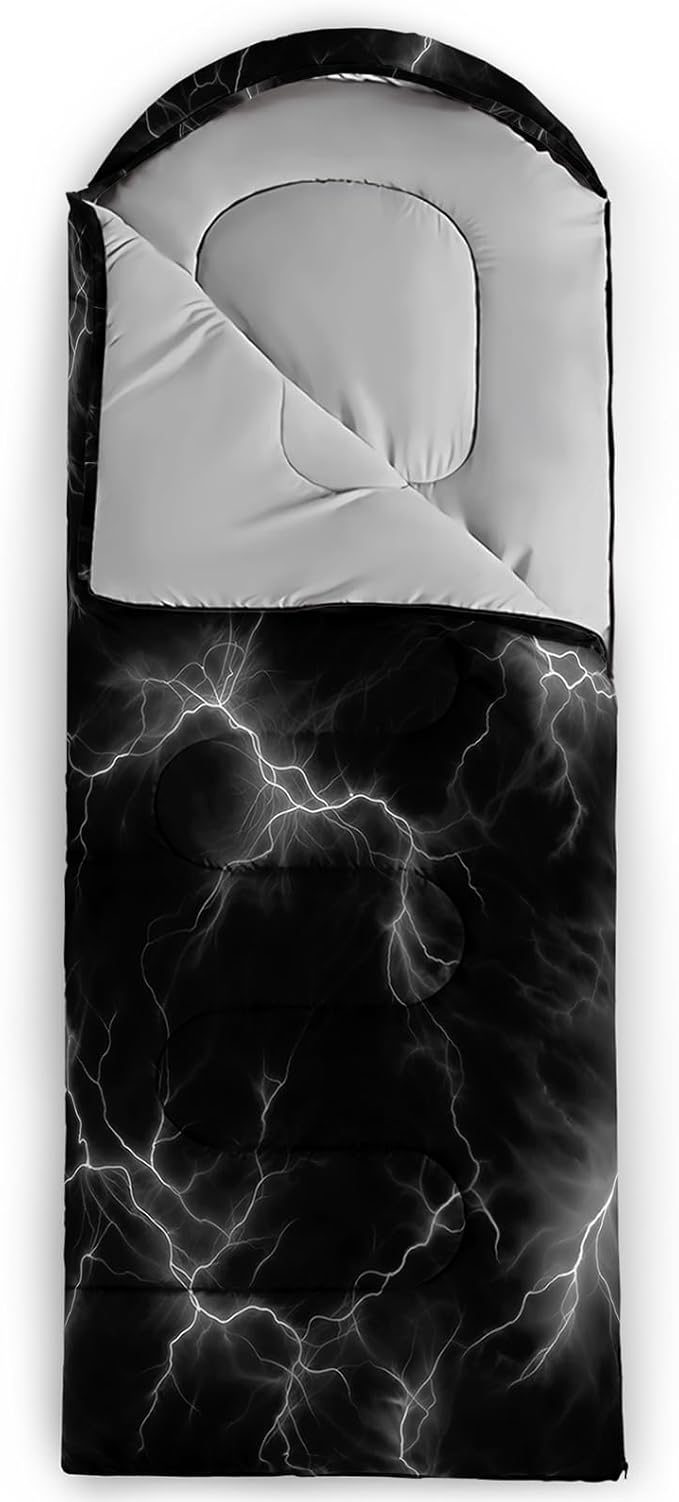 QOOMO Camping Sleeping Bags3 Season Warm &amp Cool WeatherLightweightWaterproof Sleeping Bags for Adults &amp KidsTravelingand OutdoorsCamping Gear Equipment