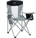 Camping Chairs Lawn Portable Foldable Camp Folding Lightweight Chair for Adults with Drink Holder and Cooler Pouch Outdoor for Camping Lawn Sports Picnic Music Festival Gray Black