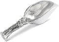 Arthur Court Antler Oak Leaf Handle Bar Ice Dry Bin Candy Spice Scoop - Sand Casted Aluminum 8 inch Long