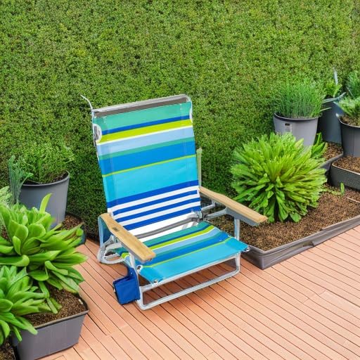 Rio Beach Classic 5-Position Lay-Flat Folding Beach Chair