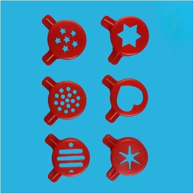 28mm Diameter 6-in-1 Set Fantasy-Shaped lid Spare Parts Mould lid Accessories Compatible with Soft-Serve ice Cream Machines