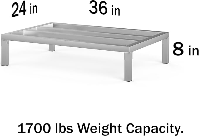 36 x 24 | 8 Off The Floor Aluminum Dunnage Rack | 900 Lbs Capacity