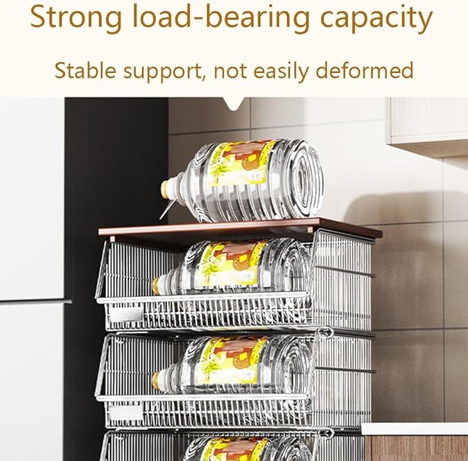 zktoermn Metal Basket Organizer Open Storage Shelves with Wheels Space-Saving Store Organization Shelf for Grocery Stores Supermarkets Bakery(50x29x90cm)