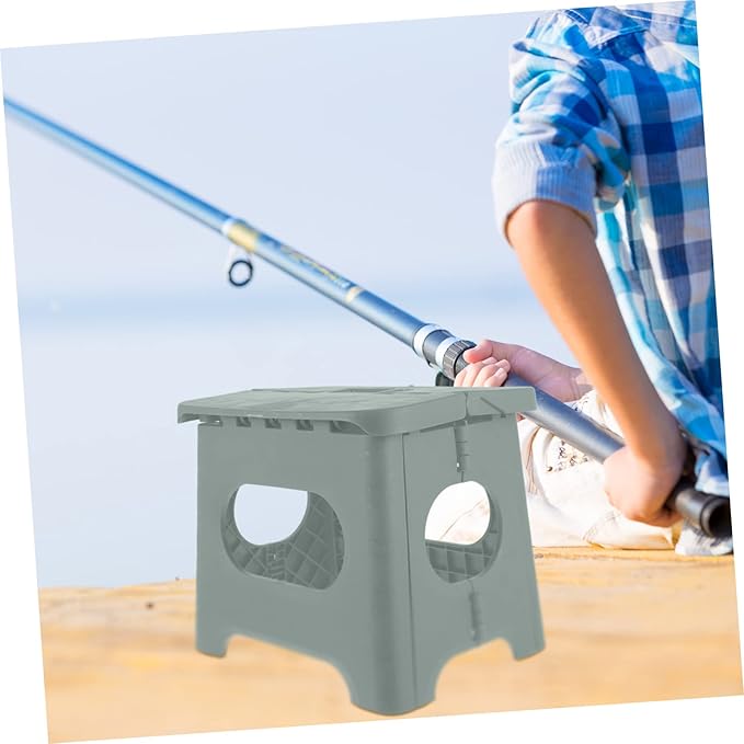 Unomor Folding Step Stool Lightweight Portable Plastic Stool for Adults Boy Girl for Kitchen Bathroom Garden Camping Fishing and More
