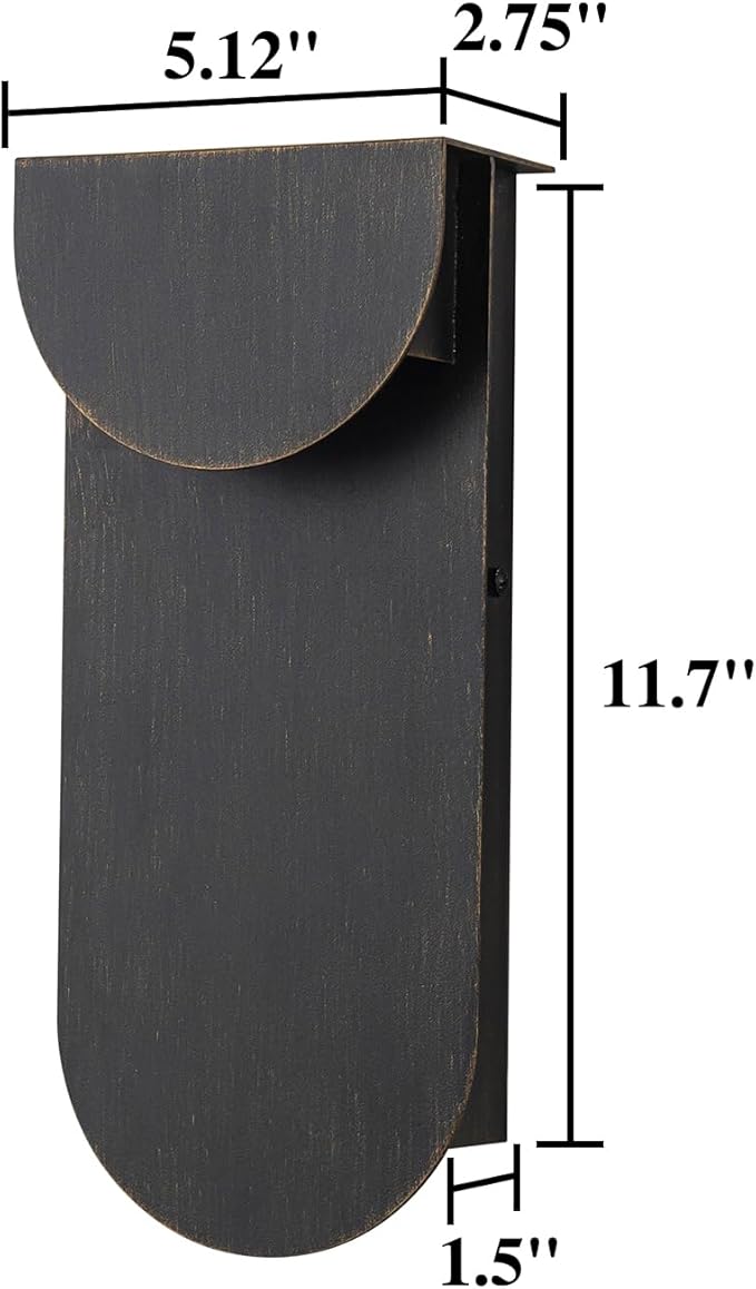Modern Outdoor Wall Sconce Integrated LED Patio Wall Light Fixture 2-Light Total 8W 3000K Black Sweep Gold Outdoor House Light Wall Mount for Garage Front Porch