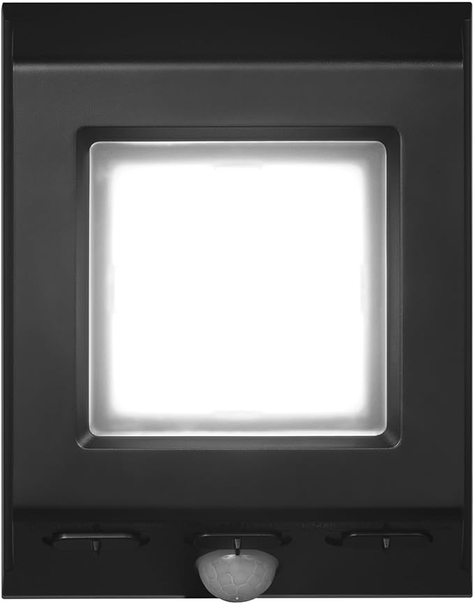 Globe Electric 110-Degree 15W Slim Black 500-1000-1500 Lumens Hardwired Motion Activated Outdoor Integrated LED Security Light Outdoor Outside House Lights