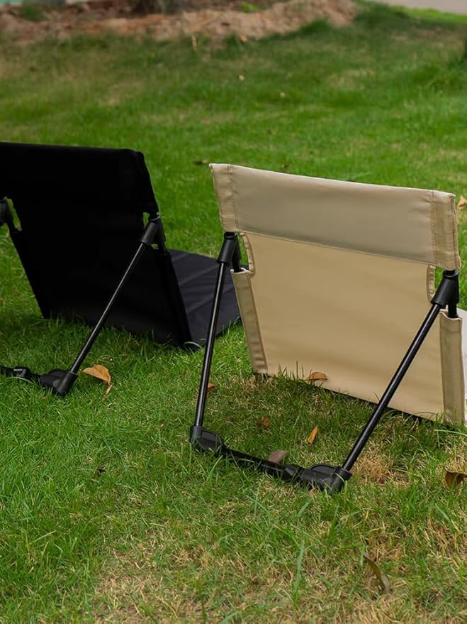 Outdoor Portable Ultra Light Foldable Lounge ChairPortable Beach Lounge ChairOutdoor Barbecue FishingBeach Camping Picnics Road trips Including Storage Tote Bags Black Army Green Khaki