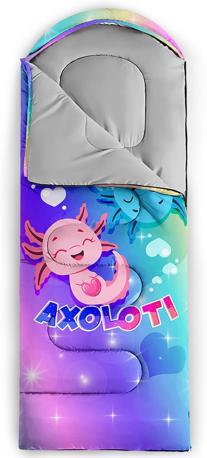 AILONEN Outer Space Astronaut Camping Sleeping BagsLightweight &amp Waterproof3 Season Warm &amp Cool WeatherCartoon Sleeping Bags for KidsBoys Girls TravellingOutdoors