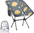 Honeybaby Folding Camping Chair Shells Stars Camping Chairs Lightweight Portable Chair Outdoor Foldable Chairs for Camping Travel Picnic Beach Hiking