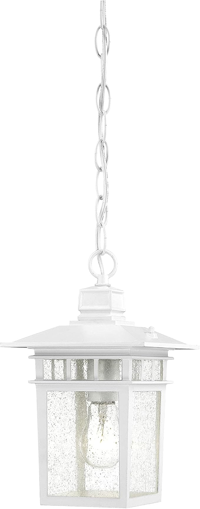 Nuvo Lighting 60/4954 Traditional One Light Hanging Lantern from Cove Neck collection in White finish