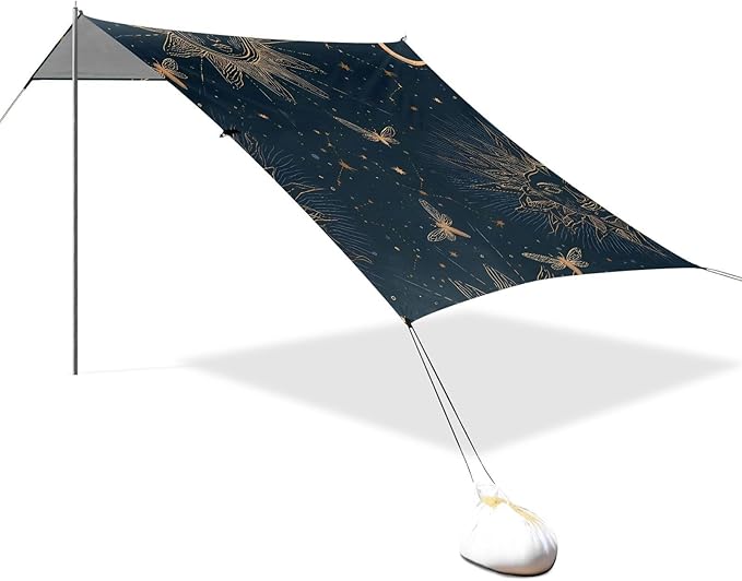 Beach Tent Sun Shelter Sun Moon Dragonfly Lightweight &amp Easy Setup Beach Shade Canopy for Camping Fishing