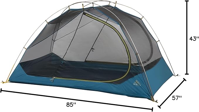 Kelty Far Out Backpacking Tent + Tent Footprint Package 2 or 3 Person Capacity Backpacking Starter Kit and Camping Shelter Stuff Sack Included