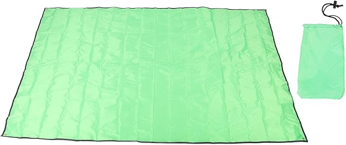 Camping Tent Tarp Water Proof Beach Mat Tent Floor Saver Oxford Cloth Picnic Blanket Sunshade for Outdoor Camping Beach Picnic Family Gathering 240x220cm with Storage Bag (Grass Green)