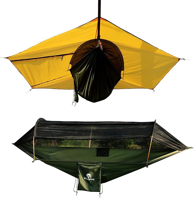 WintMing Hammock with Mosquito Net and Rain Fly Cover 3 in 1 Camping Hammock Tent 440lbs Load