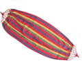 Garneck Single Person Rainbow Striped Canvas Hammock for Outdoor Leisure Widened Travel Swing Easy Setup for Adults and Boys and Girls Sturdy and Comfortable Design