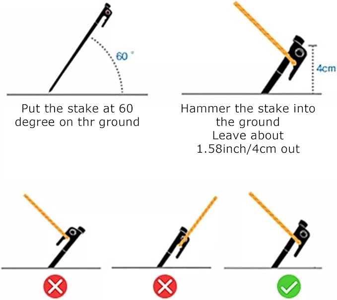 12PCS Tent Stakes Heavy Duty 16Inch Metal Camping Stakes Tent Pegs for Outdoors Mountain-Climbing Camping Hiking