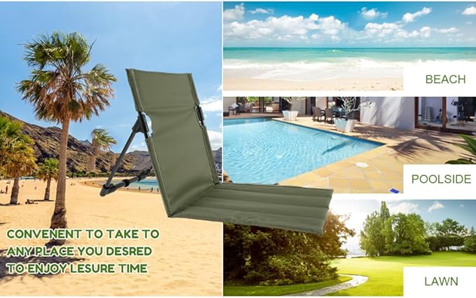 2 Pack Outdoor Camping BackrestsLightweight Foldable ChairaPark Leisure backrestBeach Portable Single Lazy ChairAluminum Lazy Backrest for for Lawn Outdoor Movie and Travel