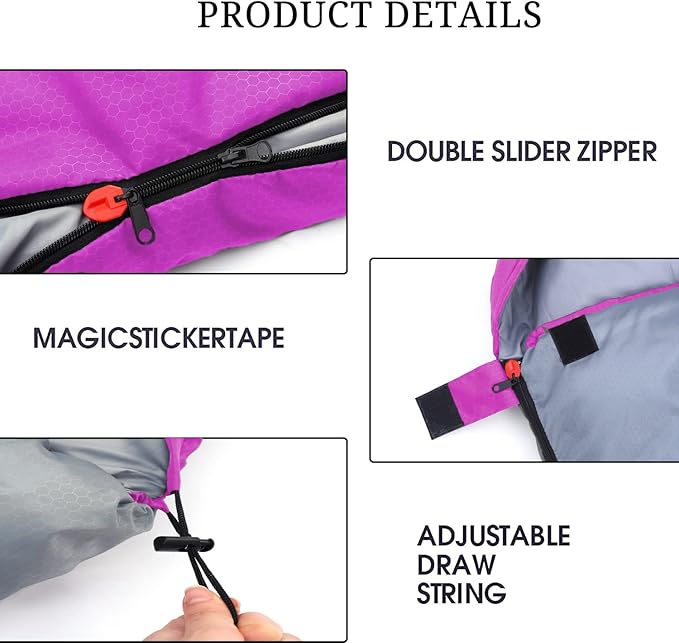 tuphen- Sleeping Bags for Adults Kids Boys Girls Backpacking Hiking Camping Microfiber Liner Cold Warm Weather 4 Seasons Indoor Outdoor Use Lightweight &amp Waterproof