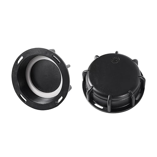 IBC Tote Lid 20 Pcs 2 Female Thread IBC Tank End Cap 60mm Fine Water Discharge Drainage Outlet Reducing Adapter Ton Barrel Fittings for Industries Storage