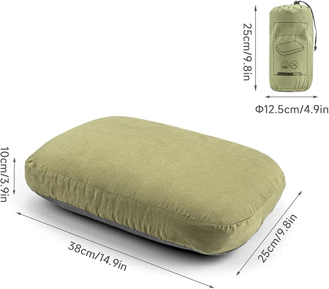 Yunir Travel Pillow for Sleeping Camping Soft Comfortable and Breathable Outdoor Camping Travel Cervical Pillow Ideal Backpacking Hiking and Airplane Machine Washable with Storage (2PCS)