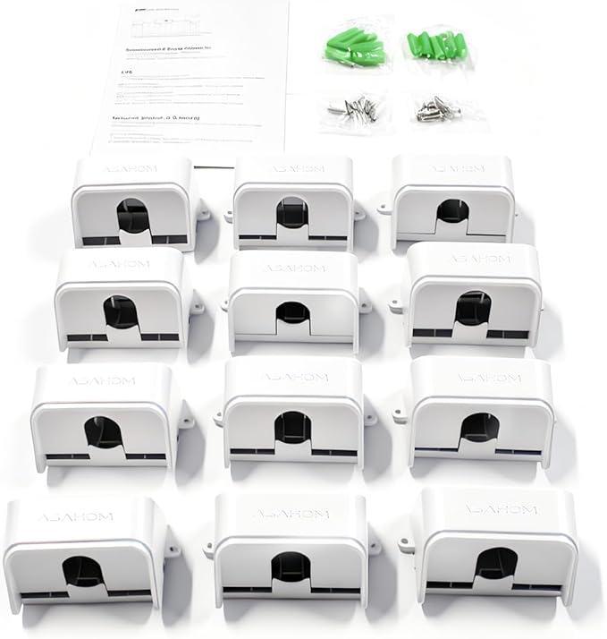 ASAHOM Wall-Mount Enclosure Kit for Govee Permanent Outdoor Lights 2（Model: H705B H705C H705D H705E H705F） and Wall Mount Enclosure Kit for ASAHOM S1070 S1080 Permanent Christmas Lights White