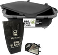 16L Black Collapsible BBQ Prep Tub with Locking Lids &amp 21 Inch Pro Tyvek Black BBQ Blanket for Resting Meat