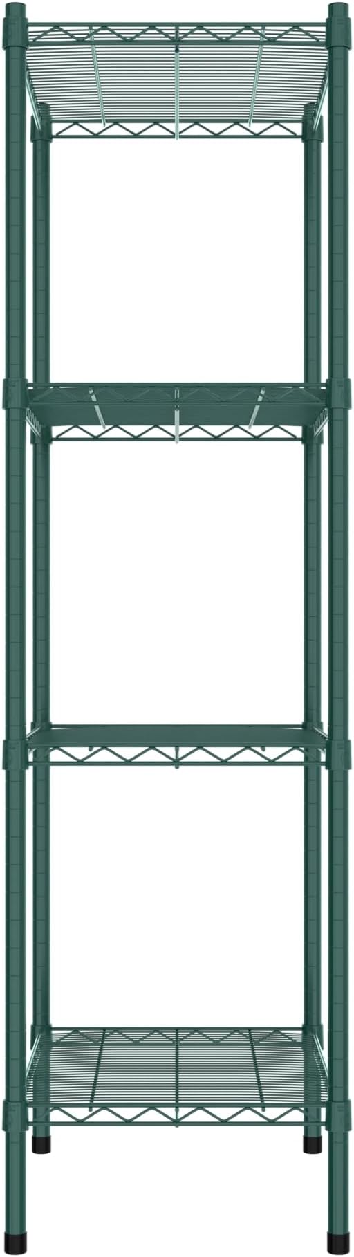 Commercial NSF Listed Green Epoxy Stationary Wire Shelving Kit 18 x 24 x 64 with 4 Shelves Perfect for Warehouse Walk-in Refrigerator Freezer Grocery Store Restaurant Dishroom