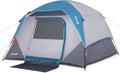 Camping Tent 4 Person Dome Tents Easy Set Up Waterproof Tent with Carry Bag Mesh Door Portable Family Tent with Rainfly for for Traveling and Family Hiking Blue