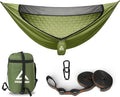 Camping Hammock with Mosquito Net with Built-in Underquilt - Built-in Quilt for Lightweight Soft Warm 4 Seasons Great for Hiking Backpacking Camping Travel(Hold Up to 500lbs) - Olive Green