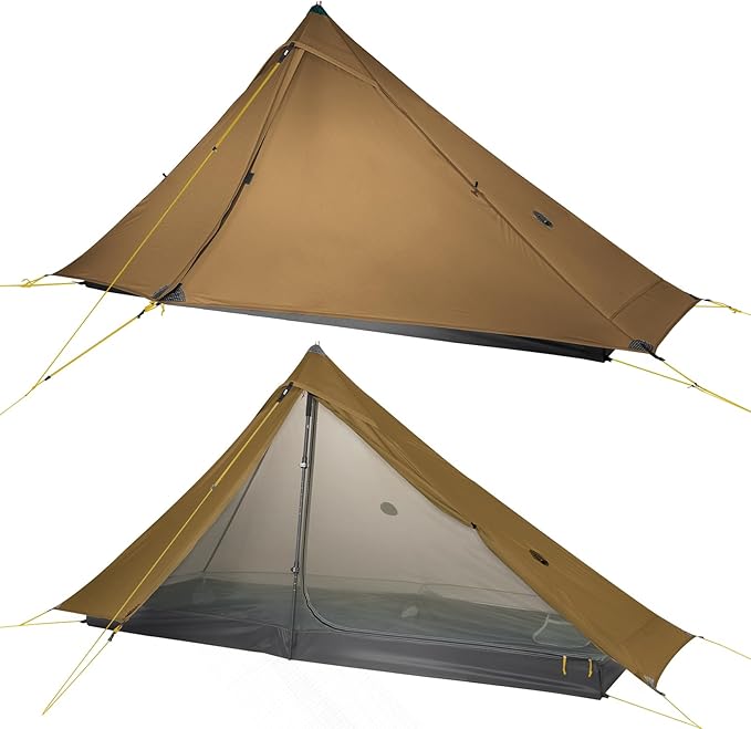 LANSHAN Ultralight Tent 3-Season Backpacking Tent for 1-Person or 2-Person Camping Trekking Kayaking Climbing Hiking