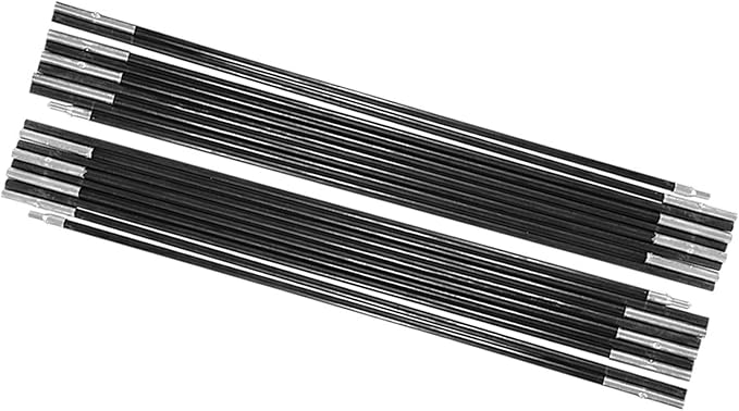 Tent Tarp Poles 4.9M Universal 9 Sections Fiberglass Camping Tent Pole Bars Camping Awning Poles Tent Pole Support Frames Kit Outdoor Support Rods Awning Frames Kit