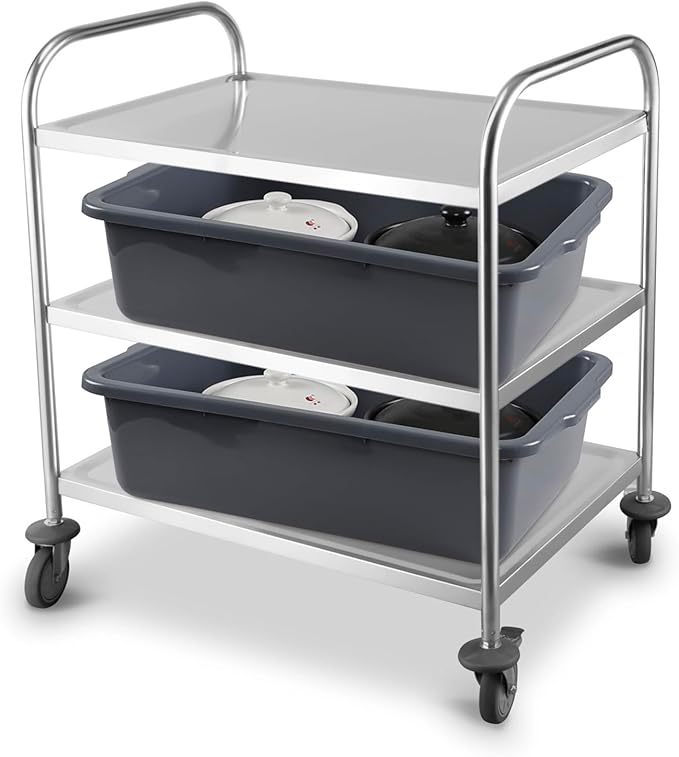 36 Liter Commercial Large Plastic Bus Box Restaurant Bus Tubs 4 Packs
