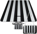 Black and-White Stripes Beach BlanketPortable Waterproof Picnic Blanket58.3''x 58.3'' Extra Large Picnic Mat for BeachCamping Grass Lawn Park Accessorie for Festival BBQ