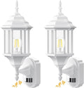 Redluck Motion Sensor Outdoor Lights 2 Pack 16 inch Dusk to Dawn Outside Porch Lights Waterproof Anti-Rust Aluminum Outdoor Wall Lights Exterior Lighting Fixtures for House Garage Front Door