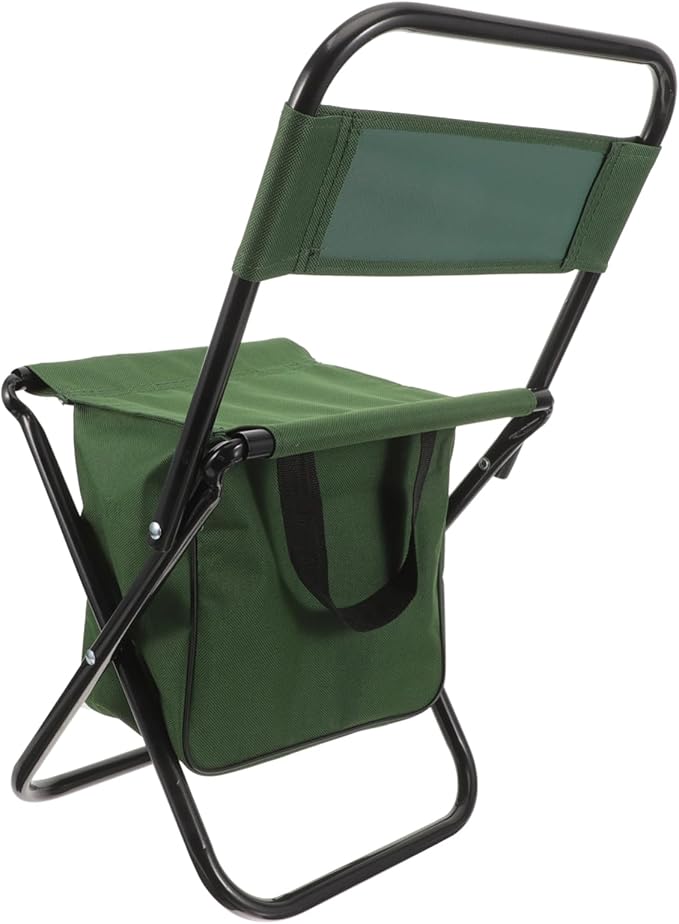 Portable Folding Chair with Storage Bag Lightweight Multi-Function Camping Stool for Fishing Travel Outdoor Leisure 18.11X10.62X8.26In