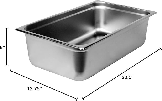 Excellante Full Size 6-Inch Deep 22 Gauge Anti Jam Pans