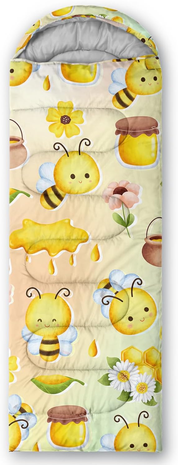 QOOMO Axolotl Cute Camping Sleeping Bags3 Season Warm &amp Cool WeatherLightweightWaterproof Sleeping Bags for Adults &amp KidsTravelingand Outdoors