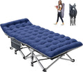 NAIZEA Folding Camping Cots for Adults Portable Cot with Mattress Heavy Duty Outdoor Bed with Carry Bag 1200d Oxford Cloth Sleeping Cots for Camping Office Nap Home Guest Beach Travel