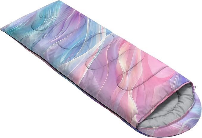 Kids Sleeping Bag for Boys GirlsWestern Cowboy Print-Lightweight Warm Portable Outdoor Indoor-Waterproof Cold Weather Resistant Sleeping Bag for Camping Hiking