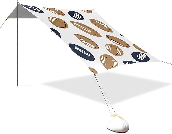 Rugby Pattern (66) Camping Sun Shelter Beach Tent Portable Beach Sun Shade Outdoor Canopy for Camping Trips Fishing Picnic