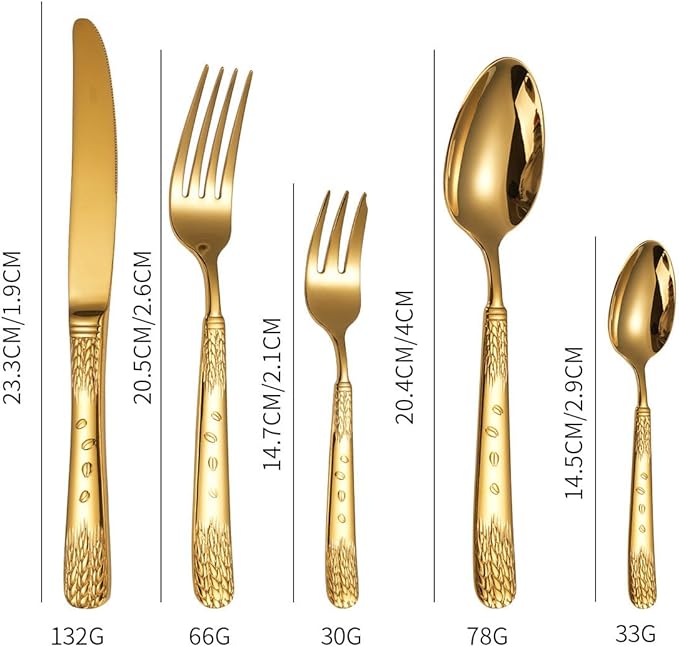 20-piece Silverware Set for 4304 Stainless Steel Flatware Cutlery SetForks Spoons and Knives Set for Home/Camping/TravelMirror FinishDishwasher Safe(Silver)