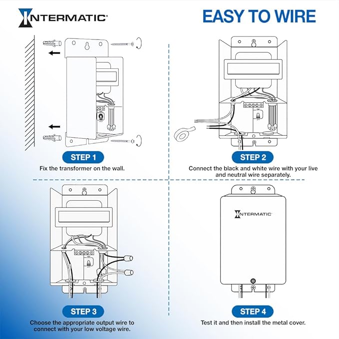 Intermatic | PX300 300W Pool Light Transformer 12V 13V 14V - Supply for Pool/Spa Lights Submersible Fixtures Landscape Lights - Enhanced Safety Circuit Protection Beige - Stainless Steel