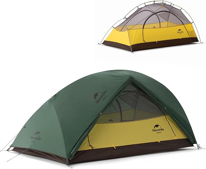 Naturehike Star River 2 Person Ultralight Backpacking Tent - Waterproof 3 Season Camping Tent Easy Setup Double Layer Two Men for Hiking Hunting Outdoor Mountaineering Travel Cycling