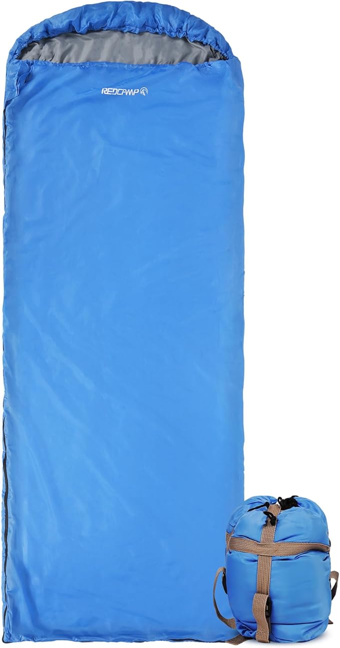 REDCAMP Ultra Lightweight Sleeping Bag for Backpacking Hiking Comfort for Adults Warm Weather with Compression Sack