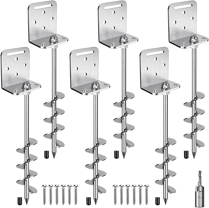 High Strength Permanent Ground Anchors for Easy Install Secure Tent Fixing in Outdoor Garden Tasks Anti Rust Shelter Stakes
