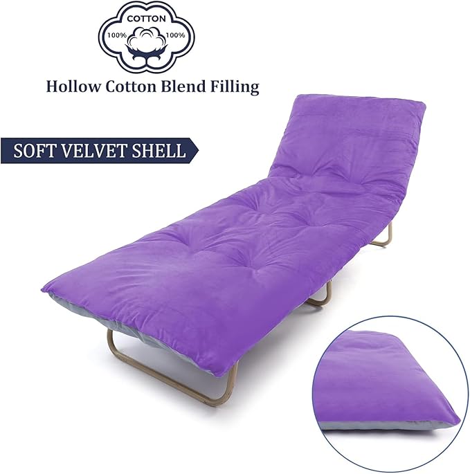 Gehannah Thick Camping Sleeping Pad Soft Comfortable Microfiber Camping Cot Pads for Adults Lightweight Foldable Sleeping mats for Traveling Hiking Backpacking Traveling