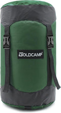 GOLDCAMP Compression Sack 40% More Storage! 18L/30L/43L/49L/65L Compression Stuff Sack Waterproof &amp Ultralight Sleeping Bag Stuff Sack - Space Saving Gear for Camping Hiking (Green XXXL)