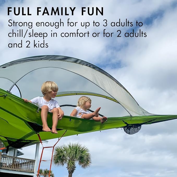 Tentsile Stingray V3 Tree Tent Camping Hammock Tent 3P Capacity Portable Tree House Shelter for Campers Backyards Campgrounds Designed in The UK